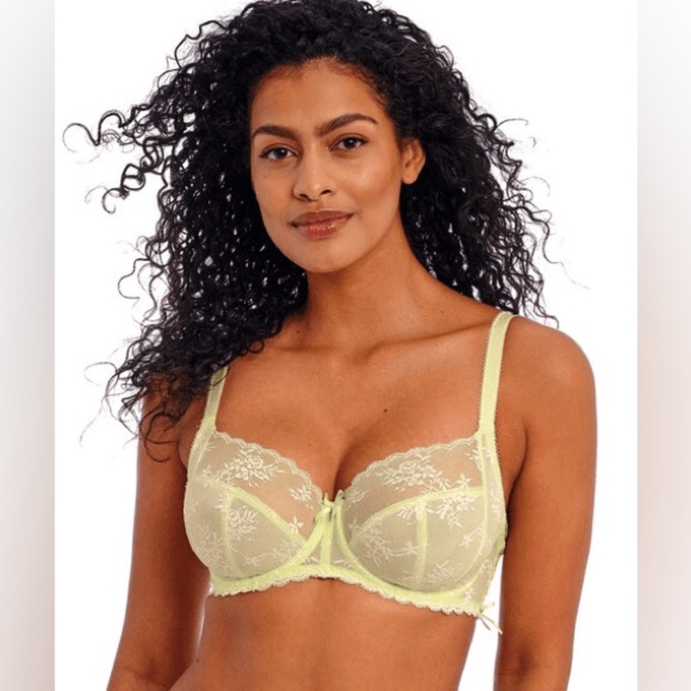 Freya Offbeat Decadence Side Support Bra - 32M - Key Lime